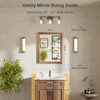 24x30 Inch Bathroom Mirror for Wall, Anti-Rust Walnut Wood Grain Metal Framed Bathroom Mirrors for Over Sink,Rectangler Mirrors for Bathroom Vanity, Farmhouse, Bedroom, Living Room, Entryway Decor