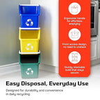 6 Gallon Stackable Recycling Bins for Homes, Garages, Offices Made of 100% Recycled Plastic - (Red, 12 Pack)