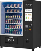KoolMore Snack Vending Machine with 21.5 in. Touch Display, 66 Slots and Elevator-Lift Dispensing, Refrigerated, Bill, Coin and Credit Card Acceptor, Wifi, 4G Connectivity in Black (KM-VMRWT-66EBCR)