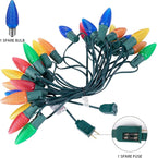 Brightown C9 Christmas String Lights Outdoor Led Fairy Lights Faceted Strawberry Lights Extendable UL Certified for Party Holiday Wedding Christmas Indoor Outdoor Decor