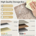 Yawinhe Fabric Storage Bins with Handles, Foldable Baskets for Shelves, Cubes with 3 Handles, Large Boxes for Clothes, Beige, 16.9''Lx11.8''Wx10.2''H, 6-Pack