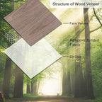 GSCIT Club 10 PCS Wood Veneer, 8 inch x 8 inch Birch, Oak, Maple, Walnut and Red Oak Wood Edge Banding Pre-glued Flexible, Veneer Tape Banding