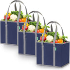 Creative Green Life Ultimate Shopping Bag 5-Pack – Reusable Grocery Box Bags (3) – Insulated Grocery Bags (2) – Premium Quality, Heavy Duty Tote Bag Set