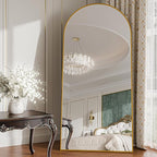 71"x30"Floor Mirror Full Length,Arched Full Length Mirror with Stand,Full Body Mirror,Hanging or Large Leaning for Bedroom Living Room Gold
