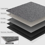 20" X 20" Carpet Tiles, Carpet Squares, 24 Tiles/64.5 Sq.Ft per Box, Floor Carpet Tiles for Home Office Industry, Grey