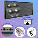 P6 Programmable Led Sign Custom Scrolling Outdoor Digital Signs For Businesses Display Screen Electronic Message Board Stock Ticker Advertising Pixel Led Panel Marquee 40"X17"