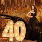 3FT Marquee Numbers, Light Up Numbers 4 for 4th 14th 40th Birthday Decorations, Big Numbers for Party Decorations, Large Light Up Numbers for Party Decor DIY Pre-Cut Foamboad Mosaic Numbers