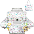 Shopping Cart Cover for Baby Girl Boy 2-in-1 High Chair Water Resistant High Chair Cover w/Phone Pouch Pocket Gender Neutral Cart Cover for Babies Padded Grocery Cart Cover for Baby