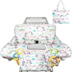 Shopping Cart Cover for Baby Girl Boy 2-in-1 High Chair Water Resistant High Chair Cover w/Phone Pouch Pocket Gender Neutral Cart Cover for Babies Padded Grocery Cart Cover for Baby