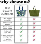 Fit & Fresh Large Beach Bag for Women - Extra Large Travel Tote With Pockets