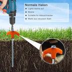 Screw in Tent Stakes Heavy Duty,8 Inch Ground Anchors Screw in,Metal Stakes with Hex Head Driver,Camping Tent Accessories (8, Orange)