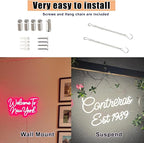 Custom Neon Sign Wedding Last Name, 2026 Xmas Gift Plug/Battery Operated Neon Light Sign Customizable for Backdrop Reception, Personalized Lighted LED Signs for Business, Kids Room Bedroom Wall Decor