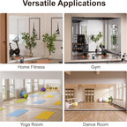 brisafe 2PCS 67"x28" Ultra-Light Wall Mirror for Home Gym & Yoga Studio, Shatterproof Full-Length Mirror with 0.04mm Nano Film, Easy Installation & Commercial Use (60% Insurance Savings)