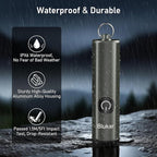 Blukar Rechargeable EDC Flashlight, Mini Keychain Flash Light with 3 Lighting Modes, Memory Function, Waterproof, Compact and Portable Pocket Light for Everyday Carry, Emergency,Camping-Gray