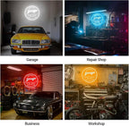 Custom Garage Neon Signs for Wall Decor, Personalized LED Neon Lights Tool Wrench Sign for Men Dad Gifts, Customized Garage Light Up Signs for Workshop Carport Repair Shop Carbarn Man Cave Business