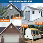 20"*20" Gable Vent,Aluminum Alloy Wall Vent Shed Vents,with Removable Strainer and 180 Degree Opening Angle.Ideal for Attic,Shed,Garage,Play House,Coop.[Inside Dimensions:17.7"w X 17.7"h]-White 1 Pack