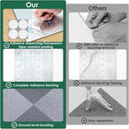 Carpet Tile 20 Pack 24” X 24” Self Adhesive Carpet Floor Tiles Anti-Slip Squares Peel and Stick Floor Tilel DIY Installation for Bedroom(Light Grey)