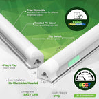 6 Pack Dimmable 4FT Led Shop Lights,30W T8 Integrated LED Tube Light,3000-6500K Tunable,3900LM W Frosted Cover,High Output,Linkable,Plug and Play Lights for Workshop,Garage,Basement,Barn