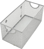 YBM Home Mesh Wire Storage Basket for Shelves, Pantry Organization, and Kitchen - Multipurpose Steel Wire Basket Holder Bin for Organizing Office Supplies, Household Toiletries and Laundry Supplies