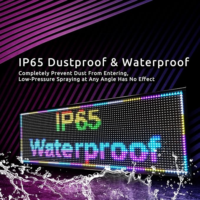 XSGD P10 Programmable Scrolling LED Sign Welcome Led Signs, Outdoor IP65 Waterproof Open Signs for Business, Customizable RGB Fullcolor Led Display, Digital Message Board for Advertising Store Restaurants