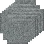 30Pcs Carpet Tiles Peel and Stick, Self Adhesive Carpet Floor Tile 12” x 12”, Light Grey Soft Padded Flooring Sticker, Home Decor for Bedroom Living Room Office, 30 sq ft per Box