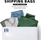 POLYSELLS 100 Pack 12x15.5 Inch White Poly Mailers Shipping Envelopes, Strong Adhesive Sealing, Waterproof, and Tear-resistant Postal Mailing Bags for Clothing, Books, and Accessories