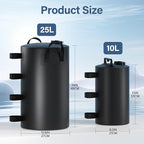 Canopy Water Weights Bag, 220 lb Canopy 4 Leg Weights Bag, Portable 25L Water Bag Windproof Fixed Water Tent Weights, for Outdoor Pop Up Tent, Canopies, Gazebo, Shelter, 4 Pack (25L Black)