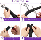 16.4ft 1/2inch Cord Cover, YCLYC Cord Protectors from Pets no Chew, Flexible Cord Covers for Pets, Easy Cable Management Sleeve, Wire Covers for Cords, Wire Protector for Pets, Audio, Computer