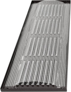 Repa Market Air Vent Cover 16x4 Inch (Outer Dimensions) Black Galvanized Steel Louvered Grill Cover with Mesh Screen - Wall or Ceiling Vent/HVAC Register - Indoor, Outdoor Ventilation Soffit Vent