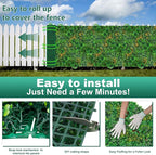 Artificial Grass Wall Panels, 40"x120" (33.33 sqft) Boxwood Wall Roll with Tropical Leaves, Faux Greenery Privacy Fence Screen, Grass Backdrop for Outdoor Indoor Garden Birthday Wedding Decor