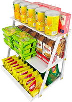 CozyNova 3 tier candy display - Snack holder with snack holder - Multi-functional counter snack and chip holder for stores - Cupcake display stand (White)