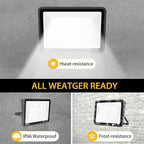3 pack 300W LED Flood Light,Super Bright Daylight (2000W Equivalent)42,500LM 5000K IP66 Waterproof Security Outdoor LED Arena Lights Commercial Lighting Floodlight for Backyard|Court|Stadium|Yard