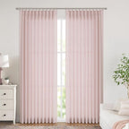 Vision Home Soft Pink Pinch Pleated Semi Sheer Curtains Textured Linen Blended Light Filtering Window Curtains 120 inch for Living Room Bedroom Patio Pinch Pleat Drapes with Hooks 10FT 60" Wx120 Lx1