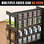 49.5”W x 24”D x 54”H - Retail Slat Wall Gondola Display with 3” Slatwall Units，Black Versatile H-Unit Slatwall Display Stand