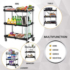 Olympia Tools 85-189 Pack N Roll Collapsible Service Cart, XL, 300LB Capacity, Black