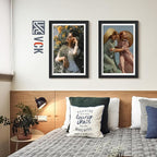 VCK 12x18 Picture Frame 5 Pack - with Mat 11x17, Solid Wood Poster Frame with HD Glass, Black Exclusive Wood Grain, Wall & Gallery Display