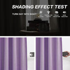 Pinch Pleated Blackout Curtains Purple 2 Panels,Back Tab Ceiling Viral Pleat Hooks Curtain for Track System,Thermal Insulated Drapes for Bedroom Living Room Dining Room,40 Wide x 63 Long