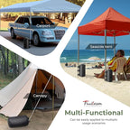 FRUITEAM Canopy Water Weight Bag, 220 LBS Water Tent Weights Set of 4, Weights for Tent Legs, Portable 4 Pack Weight Bags for Gazebo, Patio Umbrella, Pop Up Canopy, Carport, 25L Black