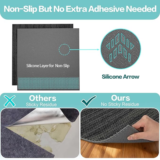 jxgzyy Commercial Carpet Tiles, 20×20 Inch, 0.31'' Padded Carpet Squares, Non-Adhesive Carpet Flooring with Textured Silicone Back, Easy DIY, Suitable for Home Theater, 16 Pcs/43.1 Sqft