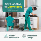 Premium Boot & Shoe Covers Disposable Booties - 50 Pack - Durable, Non-Slip, Non-Toxic, Water Resistant, Recyclable Protectors for Indoor & Outdoor - Large Size Fits Most Shoes