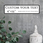 Custom Sign,street signs customized，Double-sided reflective,Aluminum Weatherproof Metal Sign Multiple Sizes, Customize for shops, Business, Workplace, office, Home, Delivery Signs(4 * 16 Inch)