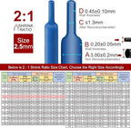 Chanzon 2:1 Ratio - 80Ft Roll - 3/32" (2.5mm) Heat Shrink Tubing 2:1(25M Total Length) Blue Polyolefin Sleeving Wrap Shrinking 2 to 1 1pcs