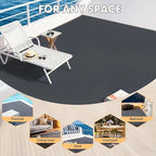 Marine Carpet,6 FT x 18 FT Dark Gray Indoor Outdoor Carpet 0.2" Thick Boat Carpet with Water-Proof TPE Backing, Non-Slide Outdoor Marine Carpet Roll for Home, Patio, Porch, Deck