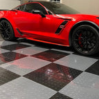 FlooringInc's Nitro 12"x12" Snap-Together Garage Flooring Tiles, Non-Slip Interlocking Plastic Floor Mat, Coin Pattern, Harley Orange, 24 Tiles, 24 Sq/Ft