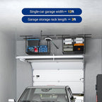 FLEXIMOUNTS 2x3 Overhead Garage Storage Rack, Adjustable Organization System, Heavy-Duty Metal Ceiling Racks, 155lbs Weight Capacity, Black, Classic Series