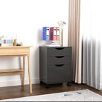 QDSSDECO 3 Drawer Mobile File Cabinet, Rolling Vertical Filing Cabinet fits A4, Legal Paper and Letter Paper for Home Office, Black