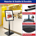 Sign Stand 11x17inch Pedestal Sign Holder Poster Stand 3Packs Adjustable Floor Standing Sign Holder with Heavy Duty Display Stand for Indoor Outdoor Business Store Sign Holders(Black)