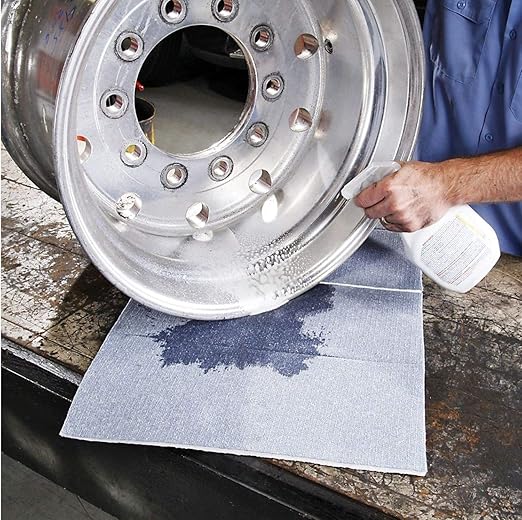 PIG Super Absorbent Mat Pads in Dispenser Box | 50 Oil Spill Mats | 15" x 19" Perforated Pads | Each Pad Absorbs 43 oz | Total Absorbency is 17 Gallons | Heavyweight | PMB30127