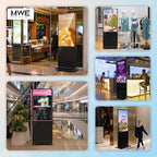 MWE 65 Inch 4K Touchscreen Kiosk, Indoor Floor Standing Digital Signage Displays, Advertising Display LCD Kiosk, Interactive Display Poster Android System with Auto Media Player, HDMI/USB/WIFI