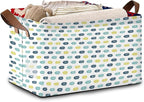 Cute Fish Storage Basket Large 17x11.5x10.5 Inches - Collapsible Fabric Organizer Bin with Handles for Kids Room,Laundry,Toys - Foldable Decorative Hamper with Cartoon Fish Design - Single Pack